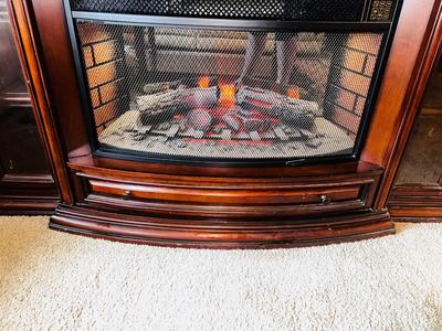 ELECTRIC FIREPLACE MEDIA STAND WITH REMOTE