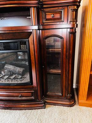 ELECTRIC FIREPLACE MEDIA STAND WITH REMOTE
