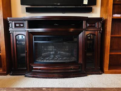 ELECTRIC FIREPLACE MEDIA STAND WITH REMOTE