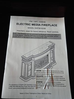 ELECTRIC FIREPLACE MEDIA STAND WITH REMOTE