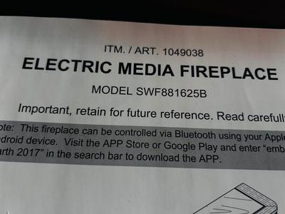 ELECTRIC FIREPLACE MEDIA STAND WITH REMOTE