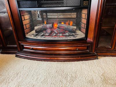 ELECTRIC FIREPLACE MEDIA STAND WITH REMOTE
