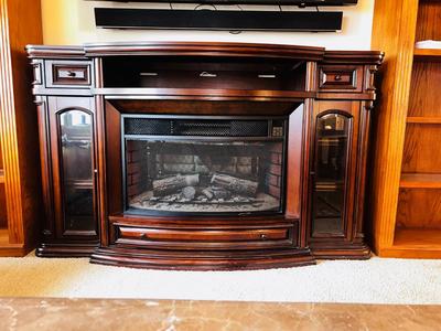 ELECTRIC FIREPLACE MEDIA STAND WITH REMOTE