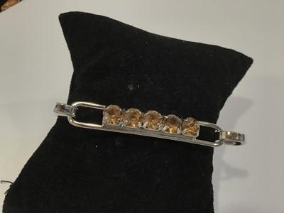 Rhinestone Hinged Bracelet