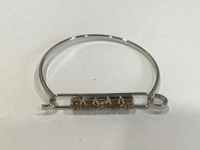 Rhinestone Hinged Bracelet