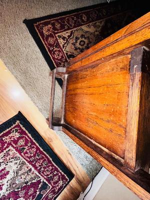 ANTIQUE HALL TREE W/STORAGE UNDER THE SEAT