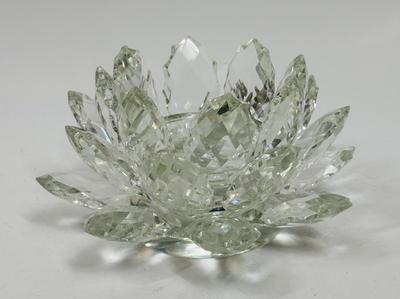 Crystal White Lotus Candle Holders