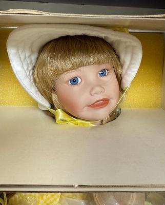 Porcelain Doll Vintage Doll Children from Mother Goose 1989 Knowles- Little Miss Muffet Porcelain Doll by Yolanda Bello