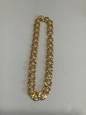 Faux Pearl Caged Necklace