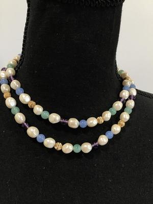 Super Cute Multi Bead Vintage Necklace