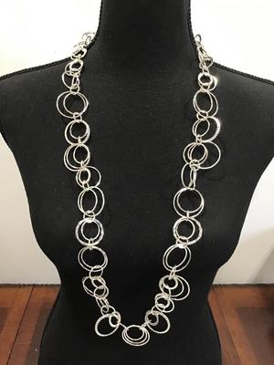 Silver Tone Statement Necklace By Daisy