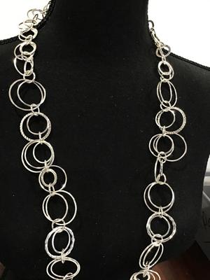 Silver Tone Statement Necklace By Daisy
