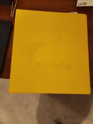 Yellow 3 Ringed Binder