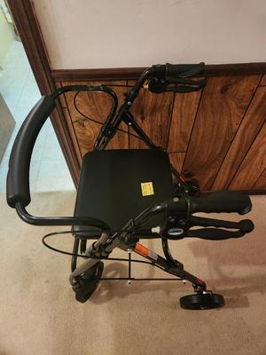 Black Foldable Walker w/ Seat