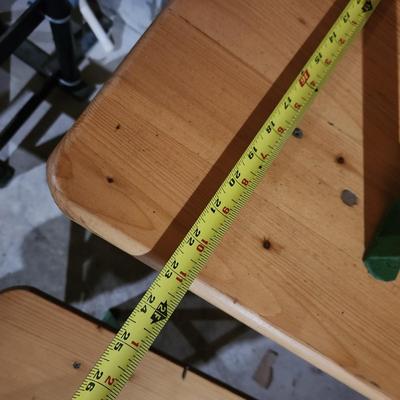 Solid Wood Folding Table and 2 Solid Wood Folding Benches 76x10 Camping