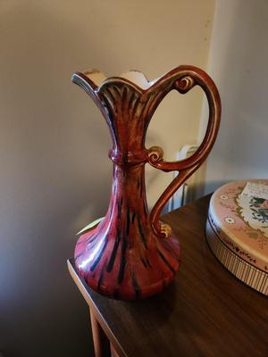 Red Porcelian Pitcher