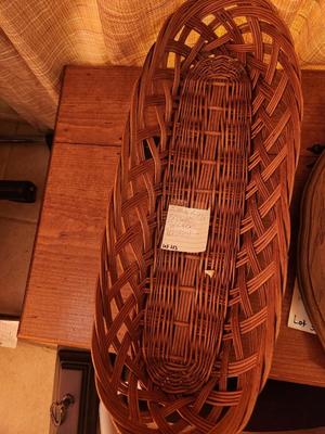 Long Brown Wicker Basket