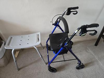 Mobility Aid Lot – Drive Rollator Walker & Shower Stool