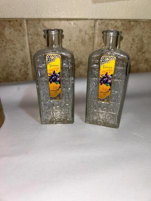SMALL STONEWARE CROCK AND ANTIQUE GLASS BOTTLES