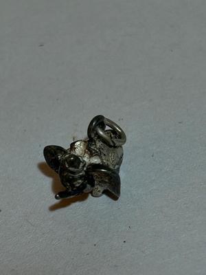 STERLING SILVER DISNEY CHARMS MICKEY MOUSE, TINKERBELL AND DUMBO PLUS AN OCTAGON MIRROR,