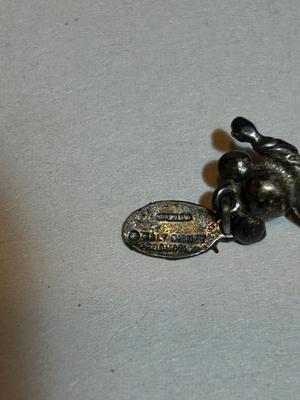 STERLING SILVER DISNEY CHARMS MICKEY MOUSE, TINKERBELL AND DUMBO PLUS AN OCTAGON MIRROR,