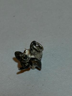 STERLING SILVER DISNEY CHARMS MICKEY MOUSE, TINKERBELL AND DUMBO PLUS AN OCTAGON MIRROR,