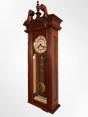 Working Waltham “Queen Anne” Wall Clock with Pendulum