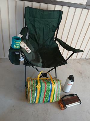 Outdoor Adventure Lot – Camp Chair, Bag, Light & More