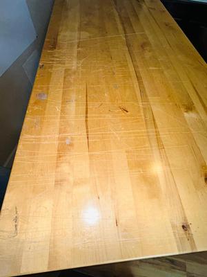 STURDY BUTCHER BLOCK WORK BENCH