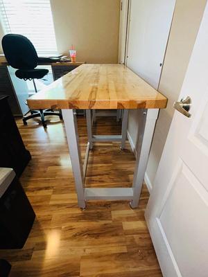 STURDY BUTCHER BLOCK WORK BENCH