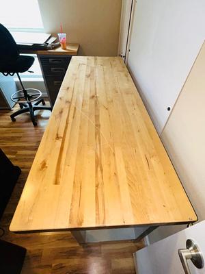 STURDY BUTCHER BLOCK WORK BENCH