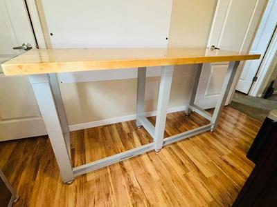STURDY BUTCHER BLOCK WORK BENCH