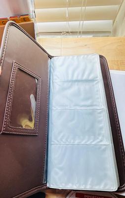 PHILLIPS AUDIO PLAYER, BUSINESS CARD HOLDER, DRAFTING STENCILS, 3 RING BINDERS, MINI SPEAKER, DRY ERASE BOARD AND OTHER SUPPLIES