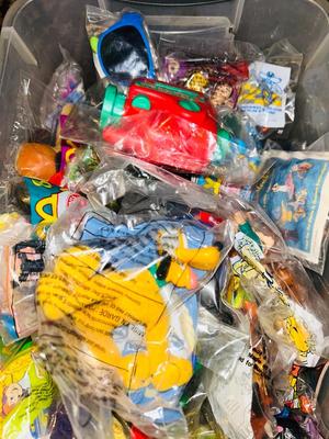MCDONALD. AND BURGER KING KIDS MEAL TOYS IN PACKAGES