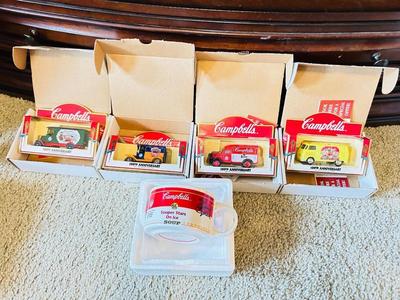 100th ANNIVERSARY CAMPBELL’S SOUP DIE CAST TRUCKS, & SOUPER STARS ON ICE BOWL