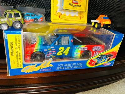 RACING CHAMPIONS JEFF GORDON 1/24 SCALE DIE CAST SUPER TRUCK, RICHARD PETTY CAR, MATCHBOX ORIGINALS REPRODUCTION TRUCK & MORE