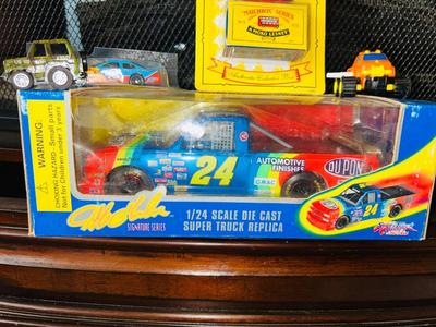 RACING CHAMPIONS JEFF GORDON 1/24 SCALE DIE CAST SUPER TRUCK, RICHARD PETTY CAR, MATCHBOX ORIGINALS REPRODUCTION TRUCK & MORE