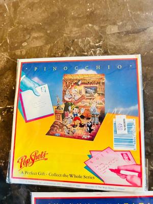 1975 MICKEY MOUSE TOP WORKS GREAT! AND ASSORTMENT OF NEAT POP UP DISNEY GREETING CARDS
