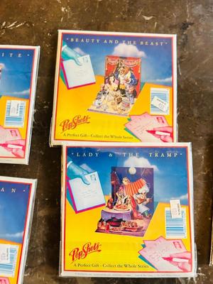 1975 MICKEY MOUSE TOP WORKS GREAT! AND ASSORTMENT OF NEAT POP UP DISNEY GREETING CARDS