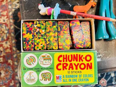 A VARIETY OF DIFFERENT TOYS AND OTHER ITEMS EVEN AN INFLATABLE SINCLAIR DINOSAUR