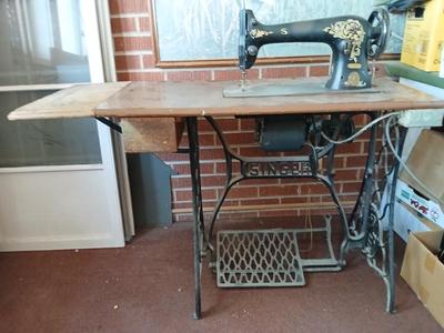 Singer Treadle Sewing Machine in Cabinet