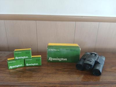 Bushnell Binoculars & Remington .22 Ammo Bundle