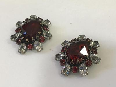 Pat Pen Mark Vintage Rhinestone Earrings
