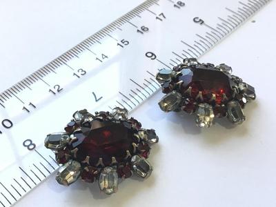 Pat Pen Mark Vintage Rhinestone Earrings