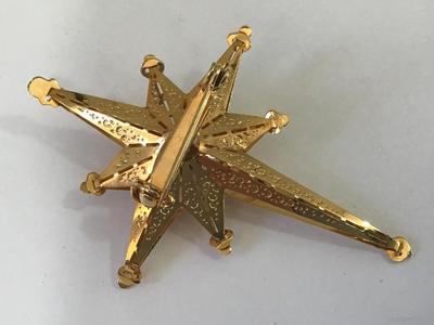 Gold Tone Filagree Brooch