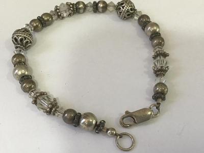 925 Bead And Crystal Bracelet