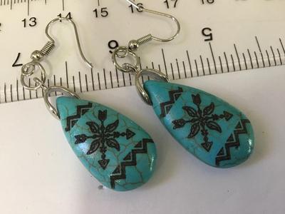 Faux Turquoise Earrings