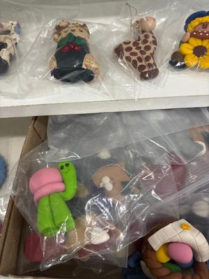 Assortment of handmade polymer figures