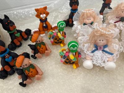 Polymer clay ornaments and figurines