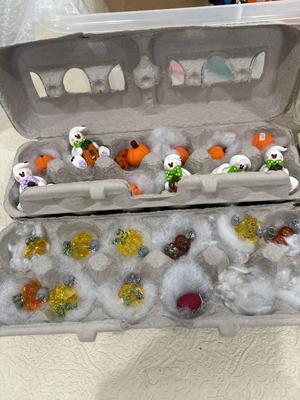 Polymer clay ornaments and figurines